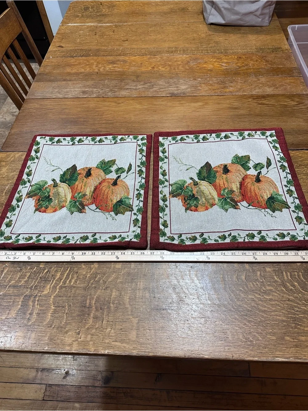 Autumn Pumpkin Square pillow covers set of 2 pillows not included